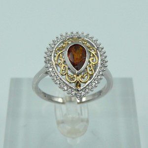 Sz 9 Genuine Natural Tanzania Tangerine Kyanite Ring